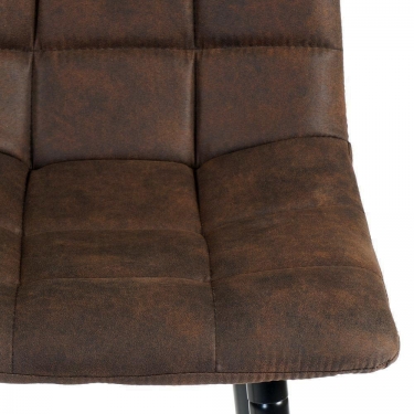 Стул барный SPICE mod.8078 металл,ткань наппа, 51 x 42 x 104 см, темно-коричневый/черный, PK-03
