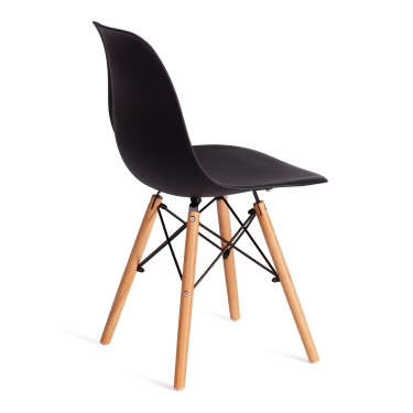 Стул Tetchair CINDY EAMES mod. 1801 дерево бук/металл/сиденье пластик, Black черный