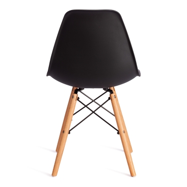 Стул Tetchair CINDY EAMES mod. 1801 дерево бук/металл/сиденье пластик, Black черный