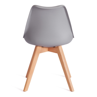 Стул Tetchair TULIP mod. 73-1 дерево/пластик/экокожа, серый