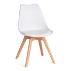 Стул Tetchair TULIP mod. 73-1 дерево/пластик/экокожа, белый