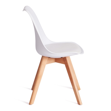 Стул Tetchair TULIP mod. 73-1 дерево/пластик/экокожа, белый