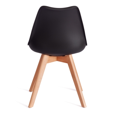 Стул Tetchair TULIP mod. 73-1 дерево/пластик/экокожа, черный