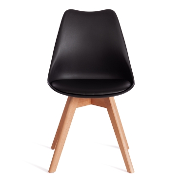 Стул Tetchair TULIP mod. 73-1 дерево/пластик/экокожа, черный