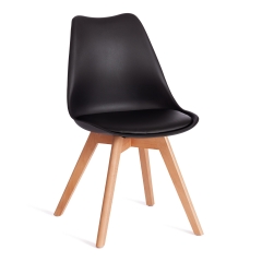Стул Tetchair TULIP mod. 73-1 дерево/пластик/экокожа, черный
