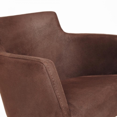 Кресло KNEZ Бук, 59,5 х 57 х 79,5 см , ножки wenge, нубук - коричневый нубук 7