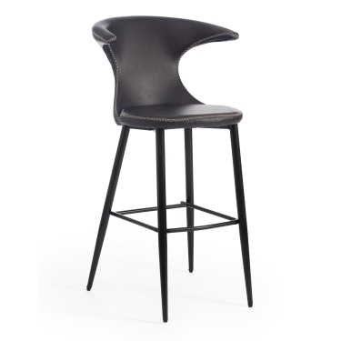 Стул барный FLAIR BAR mod. 9018 экокожа/металл, 60 х 56 х 106 см , серый 22/черный