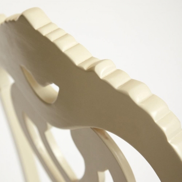 Стул Tetchair Андромеда/ Andromeda дерево гевея, 47х55,5х107 см, Ivory white, ткань коричневая S168-7