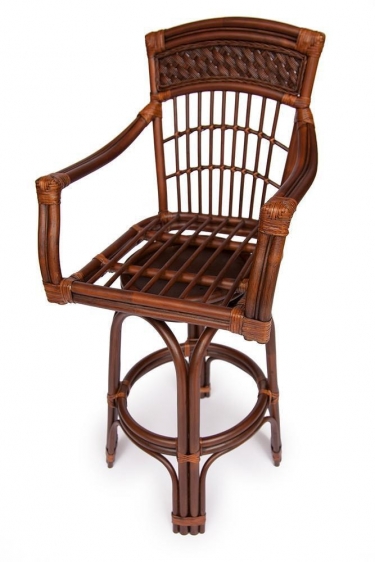 Барный стул Andrea Pecan Washed античн. орех, Ткань рубчик, цвет кремовый