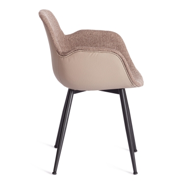 Стул VALENTINO mod. PC45-2 металл/экокожа/ткань, 55 х 58 х 81 см, Brown коричневый/черный