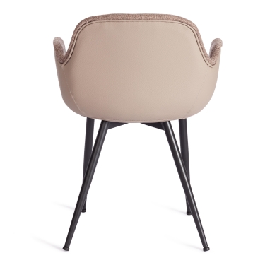 Стул VALENTINO mod. PC45-2 металл/экокожа/ткань, 55 х 58 х 81 см, Brown коричневый/черный