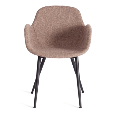 Стул VALENTINO mod. PC45-2 металл/экокожа/ткань, 55 х 58 х 81 см, Brown коричневый/черный