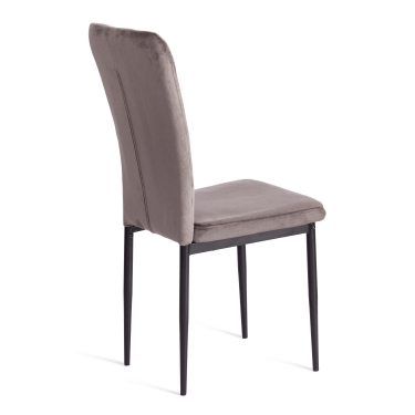 Стул VERTER mod. 37 металл/вельвет, 43 х 41 х 96 см, Light grey светло-серый HLR24 / черный