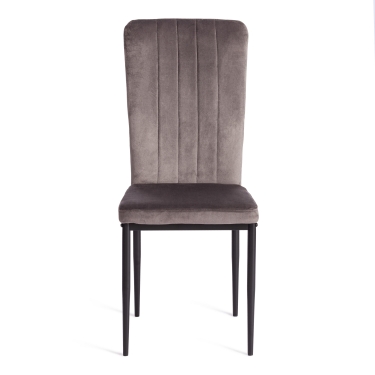 Стул VERTER mod. 37 металл/вельвет, 43 х 41 х 96 см, Light grey светло-серый HLR24 / черный