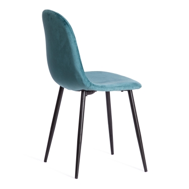 Стул VALENTINO mod. PC45-2 металл/экокожа/ткань, 55 х 58 х 81 см, Turquoise бирюзовый/Grey серый/черный