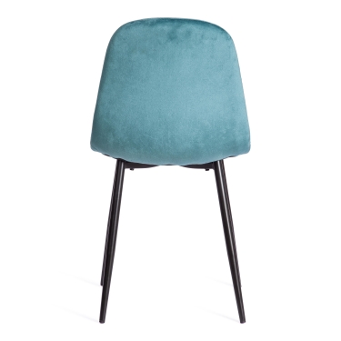 Стул VALENTINO mod. PC45-2 металл/экокожа/ткань, 55 х 58 х 81 см, Turquoise бирюзовый/Grey серый/черный
