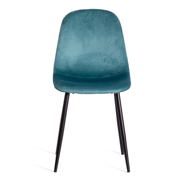 Стул VALENTINO mod. PC45-2 металл/экокожа/ткань, 55 х 58 х 81 см, Turquoise бирюзовый/Grey серый/черный