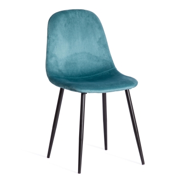 Стул VALENTINO mod. PC45-2 металл/экокожа/ткань, 55 х 58 х 81 см, Turquoise бирюзовый/Grey серый/черный