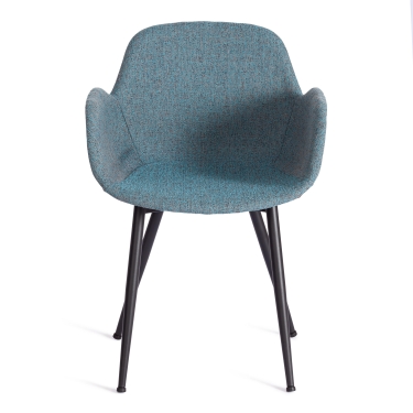Стул VALENTINO mod. PC45-2 металл/экокожа/ткань, 55 х 58 х 81 см, Turquoise бирюзовый/Grey серый/черный