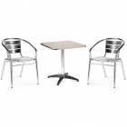 Комплект мебели LFT-3059/T3125-60x60 Silver 2+1 LFT-3059/T3125-60x60 Silver 2Pcs