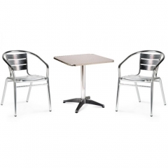 Комплект мебели LFT-3059/T3125-60x60 Silver 2+1 LFT-3059/T3125-60x60 Silver 2Pcs
