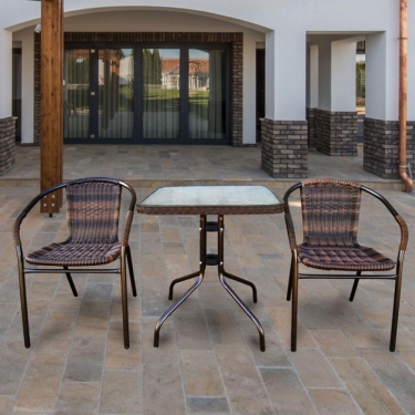 Комплект мебели Асоль-2B TLH-037BR2/060SR-60х60 Brown 2Pcs