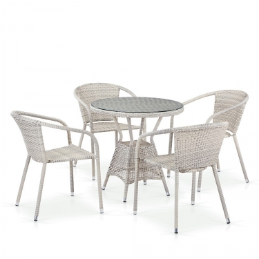 Комплект плетеной мебели T705ANT/Y137C-W85 Latte 4Pcs