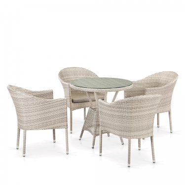 Комплект плетеной мебели T705ANT/Y350-W85 Latte 4Pcs