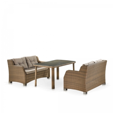 Комплект плетеной мебели T51B/S51B-W65 Light brown
