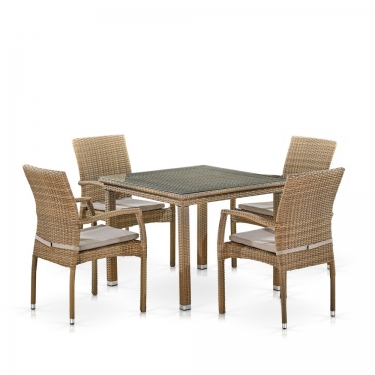 Комплект плетеной мебели T257B/Y379B-W65 Light Brown