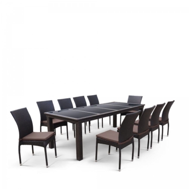 Комплект плетеной мебели T438/Y380A-W53 Brown 10PCS