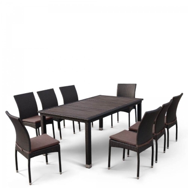 Комплект плетеной мебели T347/Y380A-W53 Brown 8PCS