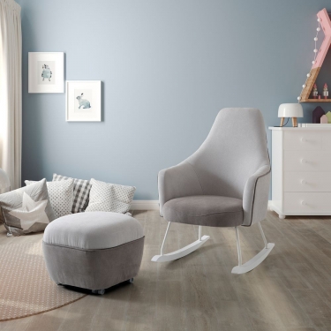 Кресло-качалка Micuna Микуна Wing/Moom white текстиль pink tierra/light grey