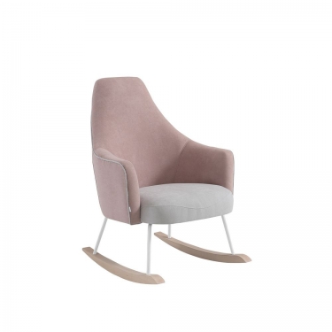 Кресло-качалка Micuna Микуна Wing/Moom waterwood текстиль pink tierra/light grey