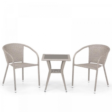 Комплект плетеной мебели T25C/Y137C-W85 Latte 2Pcs