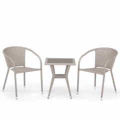 Комплект плетеной мебели T25C/Y137C-W85 Latte 2Pcs