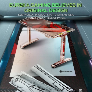 Геймерский стол c электрической регулировкой по высоте EUREKA ERK-EGD-S62B Черный с RGB
