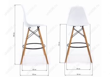 Барный стул  Eames PC-007 Белый