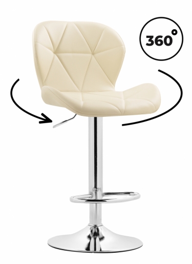 Барный стул  Trio beige / chrome