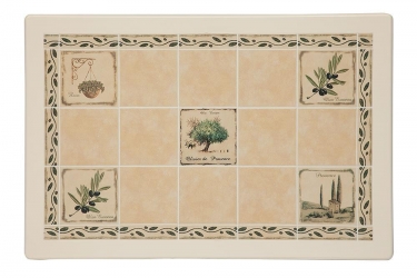 Стол с плиткой CT 3349 дерево гевея/плитка, 124х84х75см, butter white, Рисунок - Прованс с бордюром