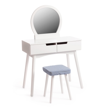 Стол с плиткой CT 3349 дерево гевея/плитка, 124х84х75см, butter white, Рисунок - Прованс с бордюром