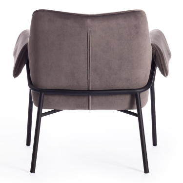 Кресло BESS mod. 0179471 металл/вельвет, 70х71х75 см, серо-коричневый S108 84 Brown/черный