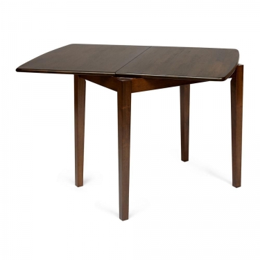 Стол TEODORO mod. F-SHR3624RD W4 дерево гевея/мдф, 60x9090x120x76см, walnut орех