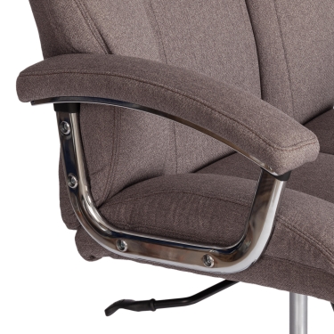 Кресло офисное Tetchair Trust max, ткань рогожка Nice, мокко (серо-бежевая)