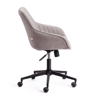Кресло офисное Tetchair DUBLIN, велюр Clermon, светло-серый, 60