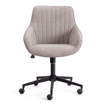 Кресло офисное Tetchair DUBLIN, велюр Clermon, светло-серый, 60