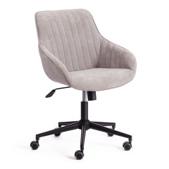 Кресло офисное Tetchair DUBLIN, велюр Clermon, светло-серый, 60