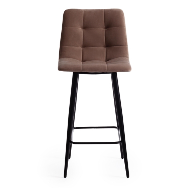 Стул барный DORO mod. 9088S пластик/металл, 53,5 х 52 х 74 х 97,5 см , Grey Cерый 7 / Brown Коричневый 9 / черный