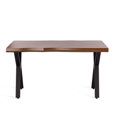Стол EFFRON mod. 1412 ЛДСП+меламин/металл, 140 х 80 х 75 см, walnut орех/черный