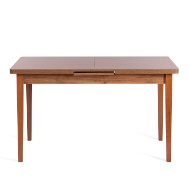 Стол обеденный AISHA mod. 1151 ЛДСП+меламин/дерево граб, 130+35 х 80 х 75 см, walnut орех